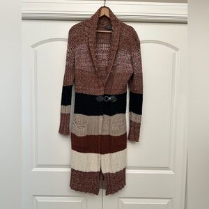 The Limited Cozy Striped Long Cardigan